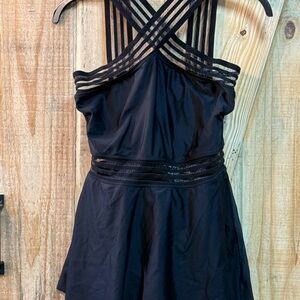 Chic Black Strappy One-Piece Swimsuit